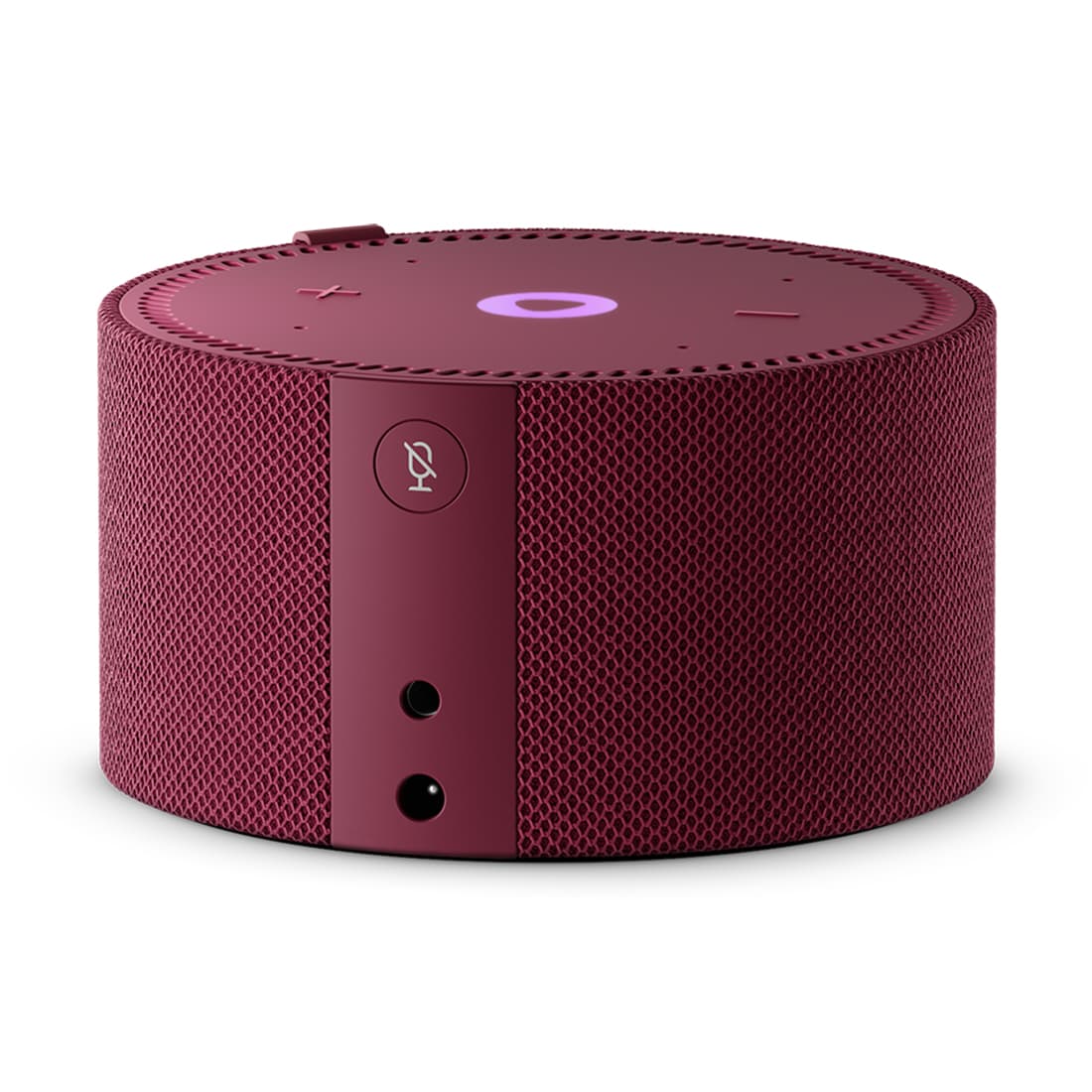 Умная колонка, Яндекс, YNDX-00020R, Яндекс Станция Мини с часами, 10Вт, 1 динамик, 4 микрофона, 150–20 000 Гц, Wi-Fi (2,4–5 ГГц), Bluetooth 5.0, AUX OUT, красный гранат