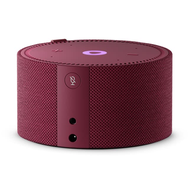 Умная колонка, Яндекс, YNDX-00020R, Яндекс Станция Мини с часами, 10Вт, 1 динамик, 4 микрофона, 150–20 000 Гц, Wi-Fi (2,4–5 ГГц), Bluetooth 5.0, AUX OUT, красный гранат