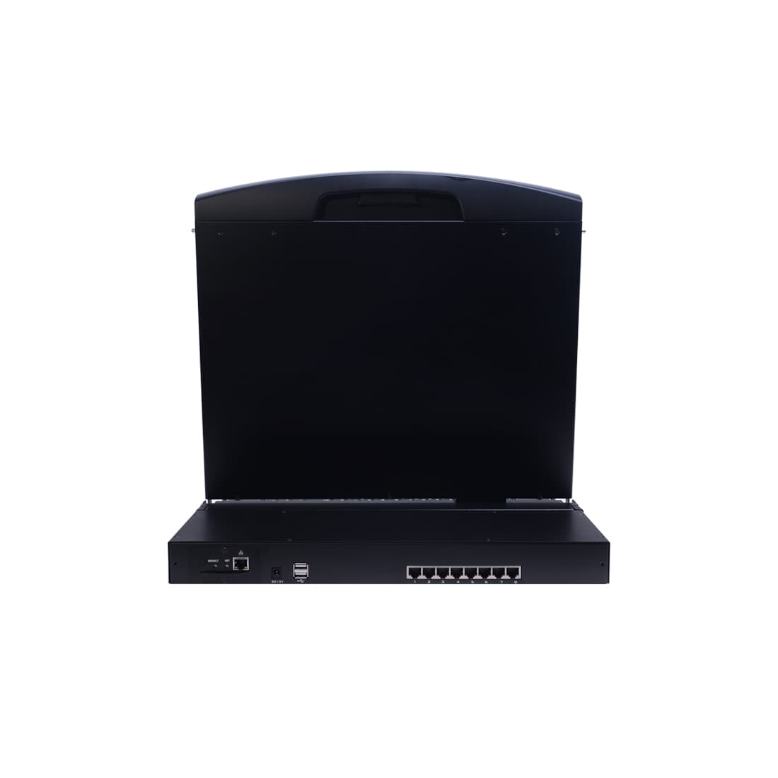 KVM консоль, SHIP, AI-9108TLS, Стоечная, 8 портов CAT5, 19" экран, Поддержка IP функции, Чёрный