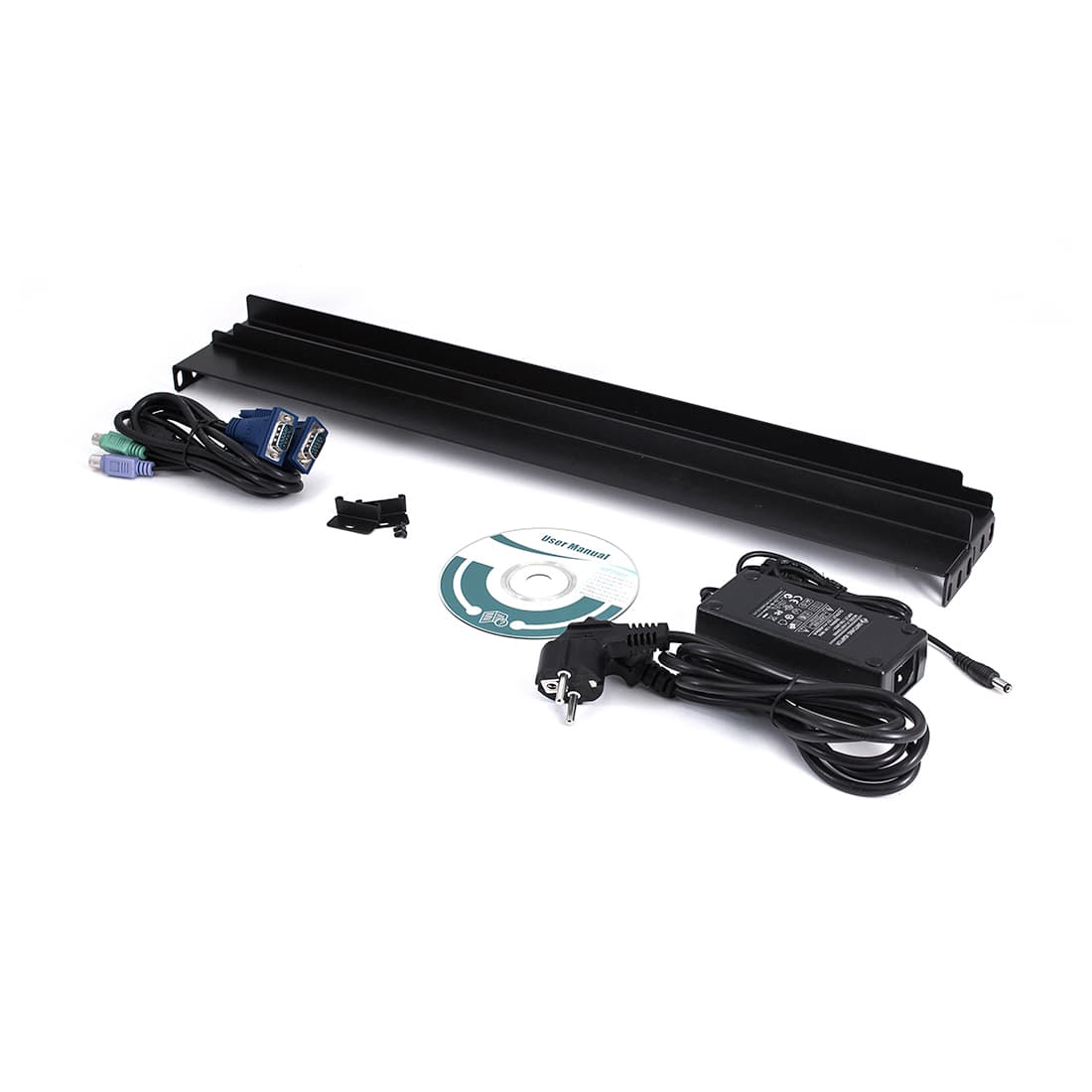 KVM консоль, SHIP, AI-9108TLS, Стоечная, 8 портов CAT5, 19" экран, Поддержка IP функции, Чёрный