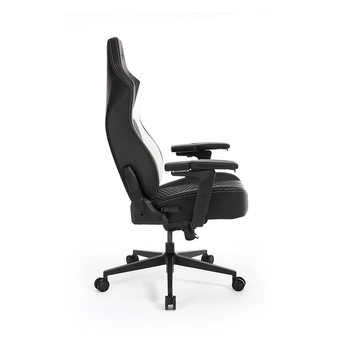 Игровое компьютерное кресло, Aerocool, CROWN Pro Racer White, Искусственная кожа PU AIR, (Ш)65*(Г)70*(В)122 (132) см, Черно-Белый