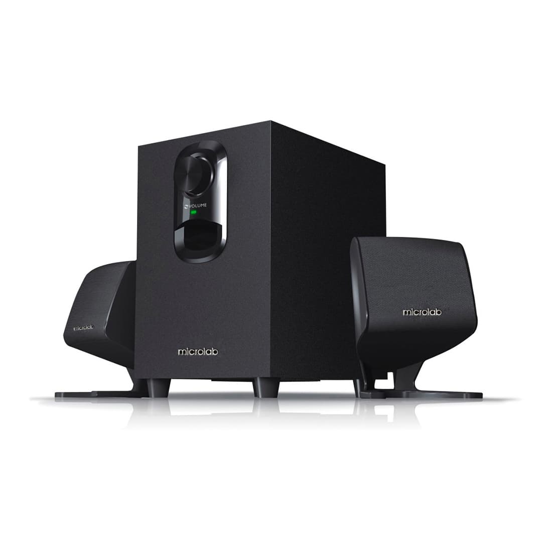 Акустическая система, Microlab, M-108, 11Вт (2,5Вт*2+6Вт), Вход/Выход 3,5 MiniJack, Чёрный
