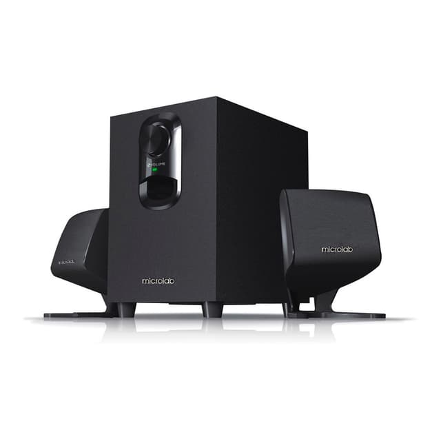 Акустическая система, Microlab, M-108, 11Вт (2,5Вт*2+6Вт), Вход/Выход 3,5 MiniJack, Чёрный