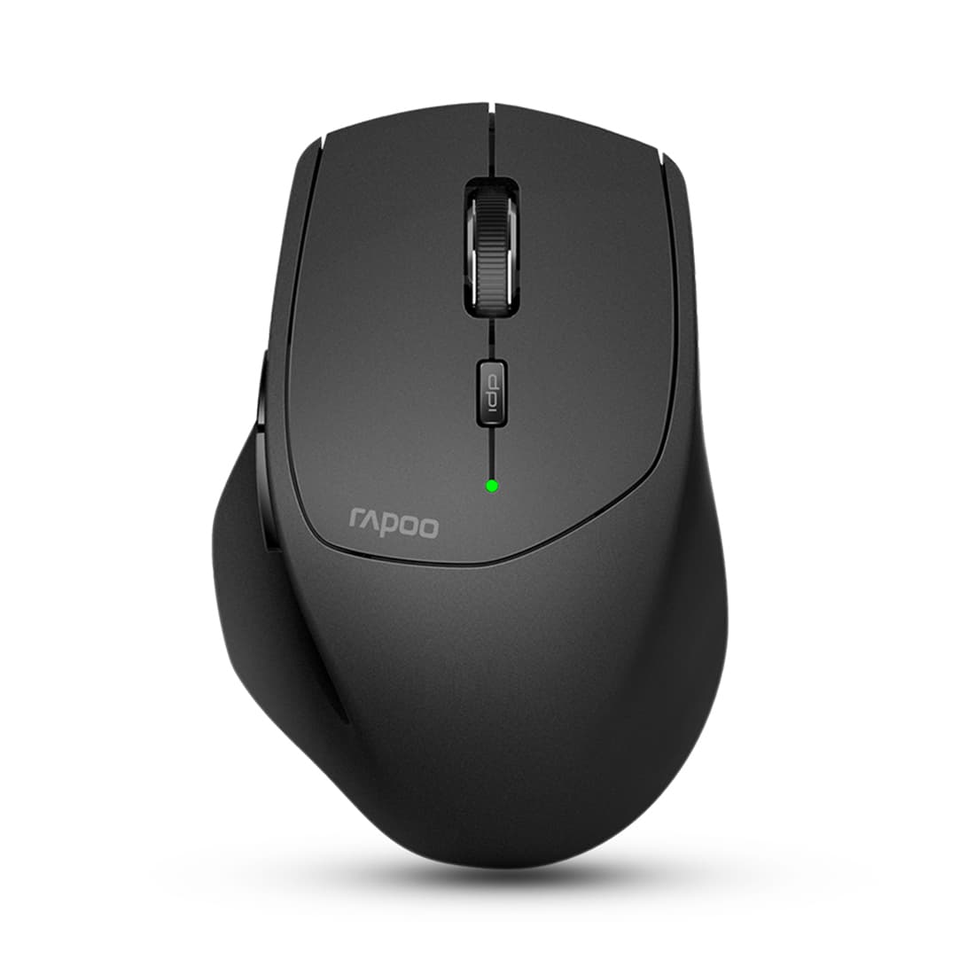 Компьютерная мышь, Rapoo, MT550, 1600dpi, Bluetooth 3.0/4.0, Беспроводной 2.4 ГГц, Эффективная дистанция 10 м., Батарейки в комплекте, 2 x AA, 7 х 10 х 4 см, Черный