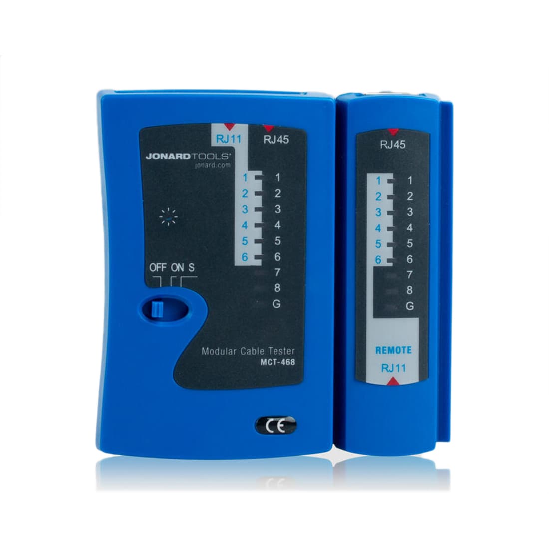 Кабельный тестер, Jonard Tools, MCT-468, Для тестирования RJ-11 RJ-12 RJ-45
