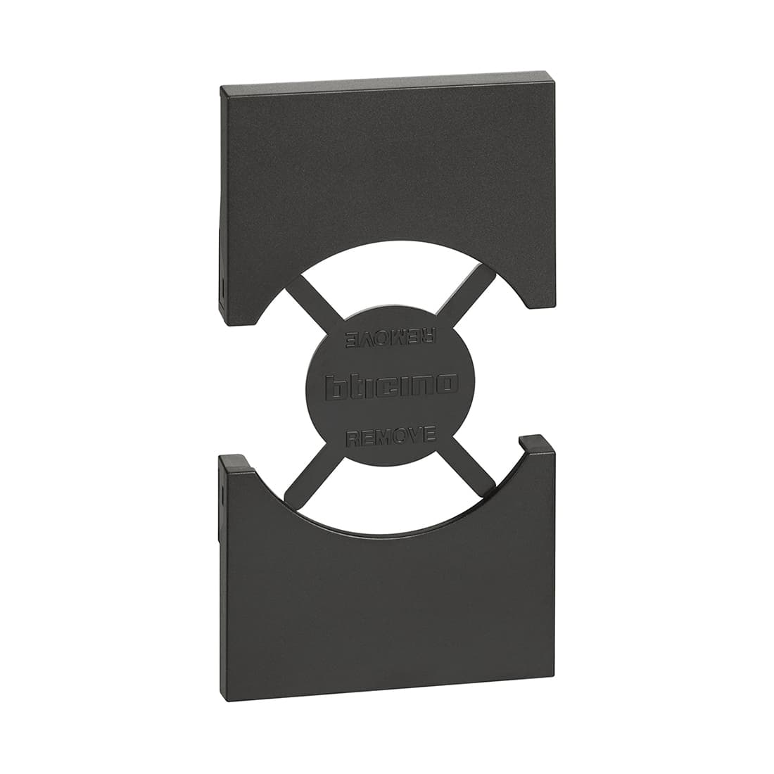 Лицевая панель, Bticino, KG03, Living Now для розеток 2К+З нем/итал.стандарта 2 модуля черный