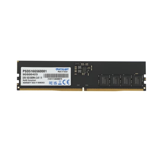 Модуль памяти, Patriot, SL PSD516G560081 DDR5, 16GB, DIMM <PC5-44800/5600MHz>