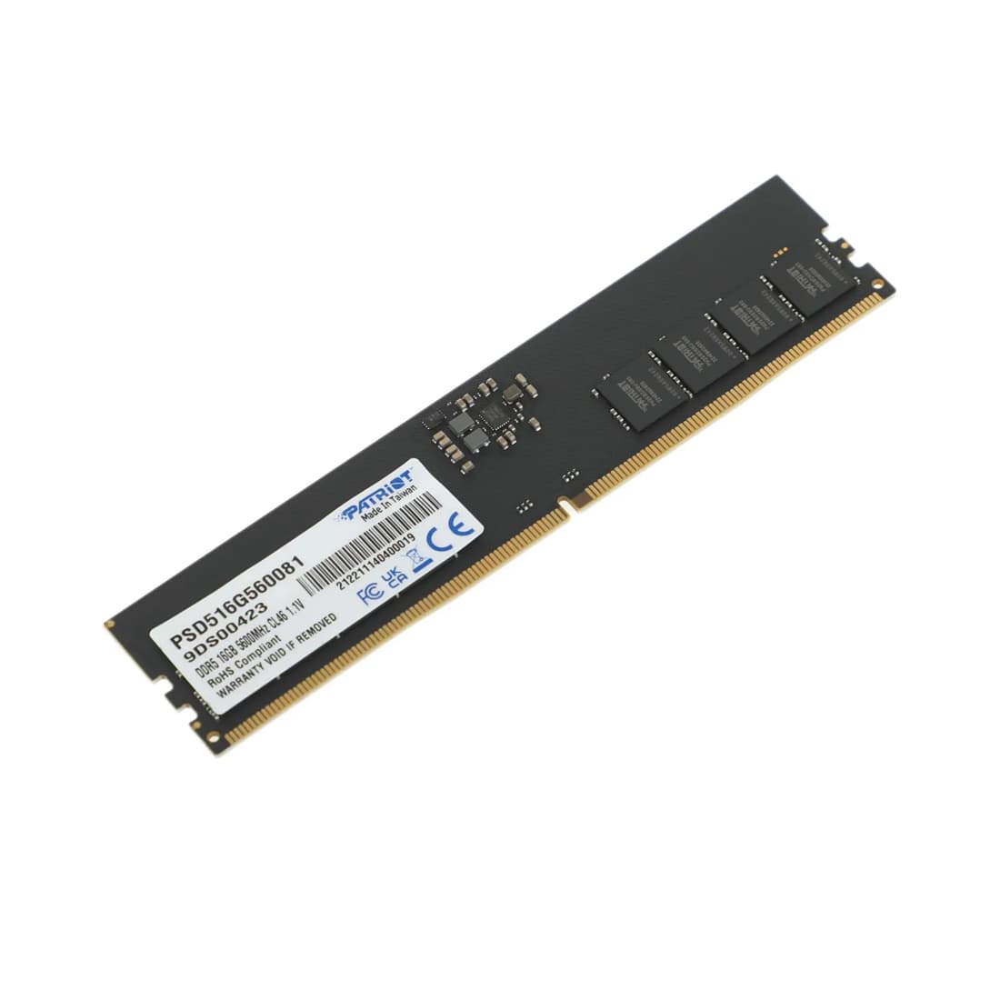 Модуль памяти, Patriot, SL PSD516G560081 DDR5, 16GB, DIMM <PC5-44800/5600MHz>