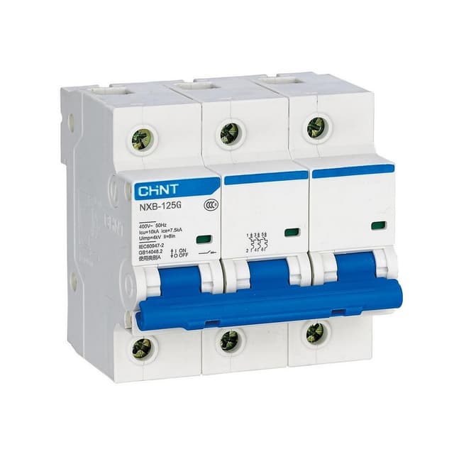 Автоматический выключатель, CHINT, 816141 NXB-125, 3P 100A C 10kA
