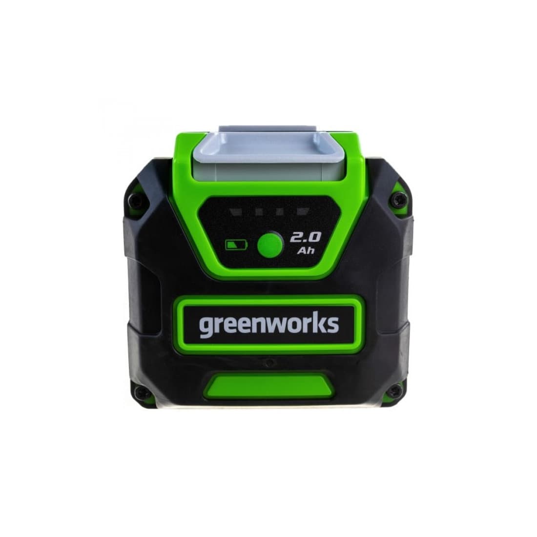 Аккумулятор, Greenworks, G40B2(2926907RU), 40V, 2.0 Ач, Напряжение 100% заряда 40 В , Ёмкость аккумуляторной батареи 2,0 Ач , Энергоемкость 72 Вт*ч, Номинальная мощность 1260 Вт, Масса без упаковки 0,82 кг, Время заряда 100% , - от ЗУ ток 2.0 А 60 мин , - от ЗУ ток 5.0 А 24 мин. , Черный/зелёный