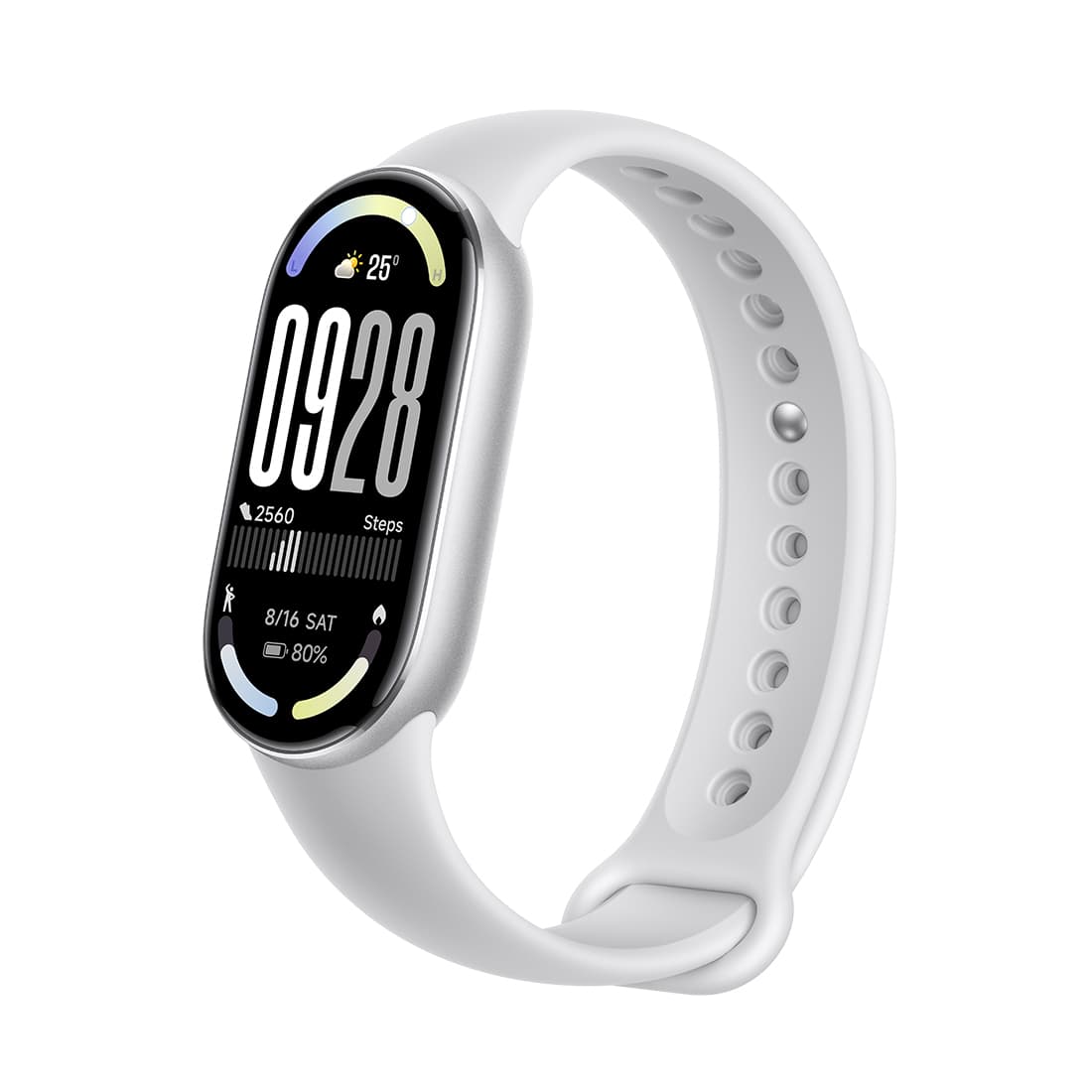 Фитнес браслет, Xiaomi, Mi Smart Band 10, M2459B1/BHR07PSGL, 1.72" AMOLED, Разрешение экрана 212 x 520, Аккумулятор 233 мАч, LiPo, Водонепроницаемость 5 АТМ, Android 8.0 или iOS 12.0, Серебристый