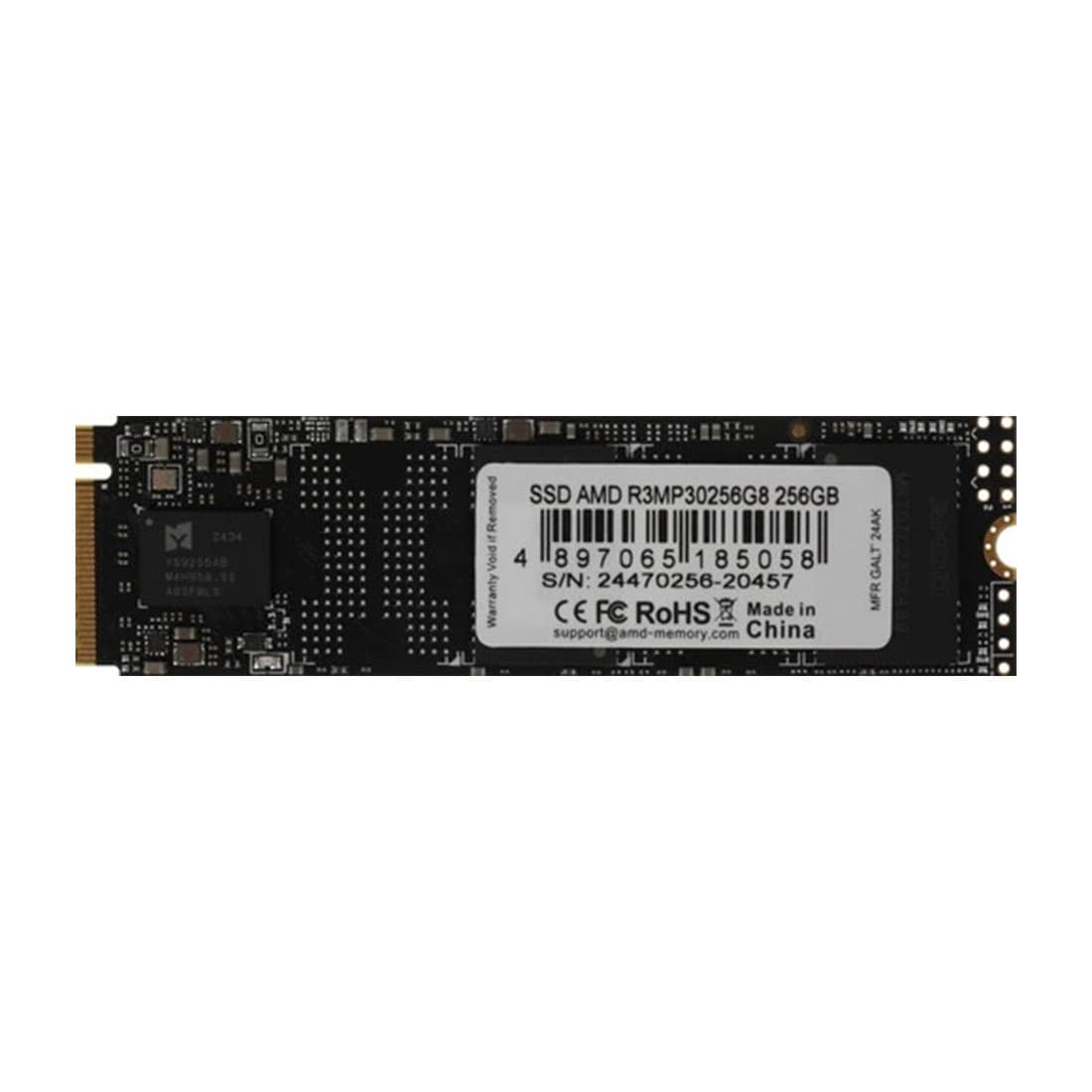 Твердотельный накопитель SSD, AMD Radeon, R3MP30256G8, 256GB, M.2 2280 NVMe PCIe 3.0x4, 2000/1300 Мб/с
