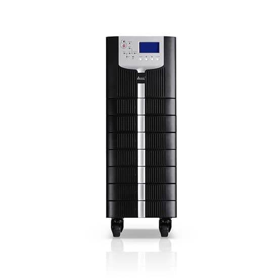 Источник бесперебойного питания, SVC, GT33-15KVA, Мощность 15кВА/15кВт, Диапазон работы AVR: 304-478В, Трёхфазный (3 фазы на вход, 3 фазы на выход), Батареи: 40шт.* 7.5Ач или 9Ач (не поставляются в комплекте, устанавливаются внутрь ИБП), On-Line, LCD\RS-232, Коэффициент мощности 1, Чёрный