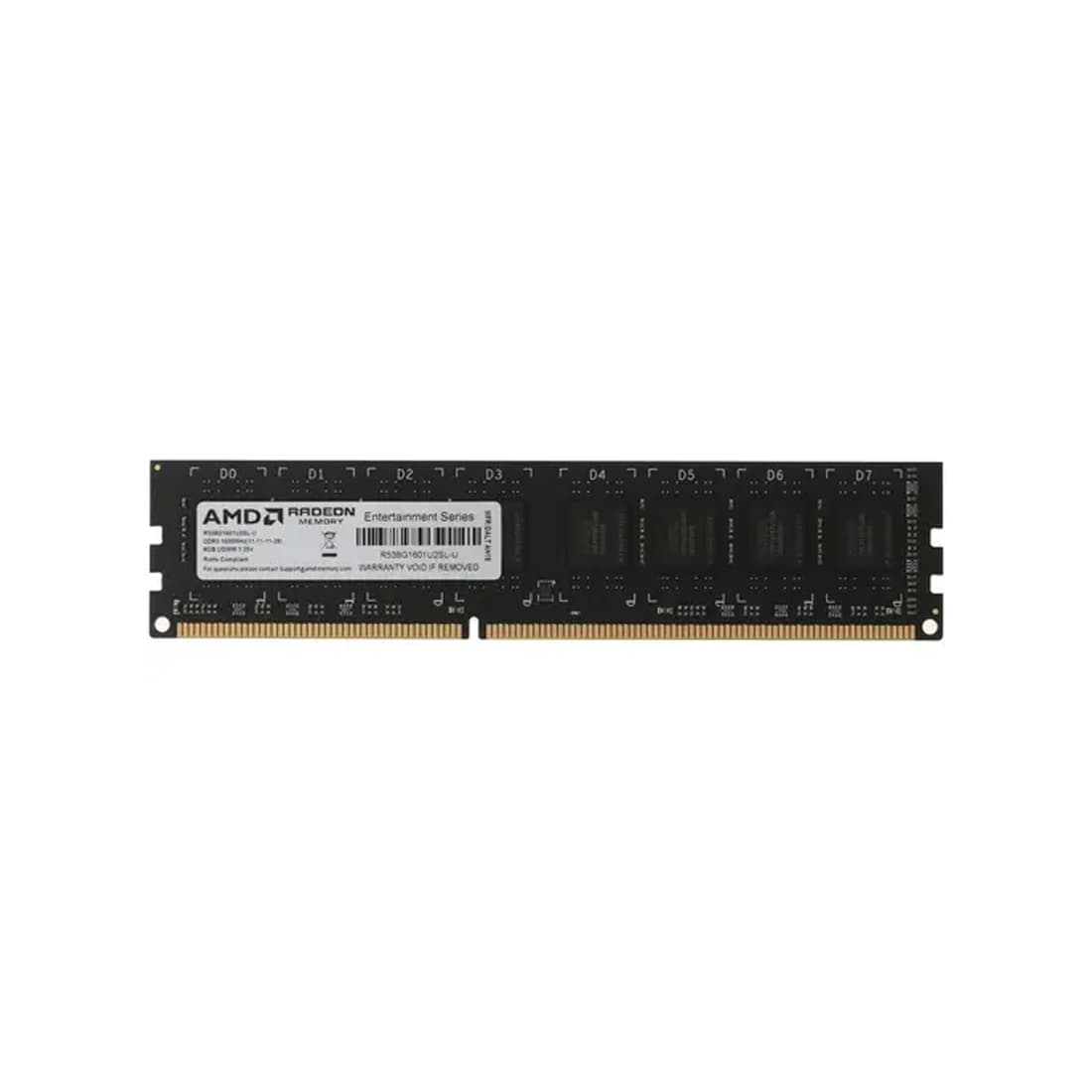 Модуль памяти, AMD Radeon, R538G1601U2SL-U, DDR3, 8GB, DIMM <PC3-12800/1600MHz>
