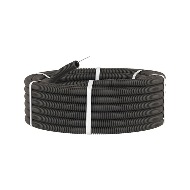 Труба ПНД гибкая гофр., DKC, 71716, д.16мм, лёгкая с протяжкой, 100м, цвет чёрный