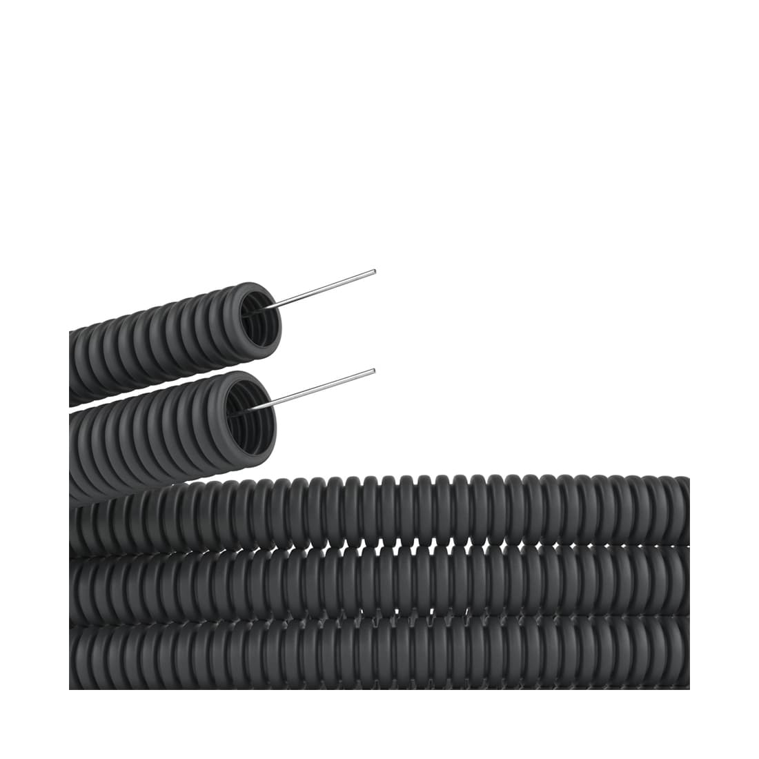 Труба ПНД гибкая гофр., DKC, 71716, д.16мм, лёгкая с протяжкой, 100м, цвет чёрный