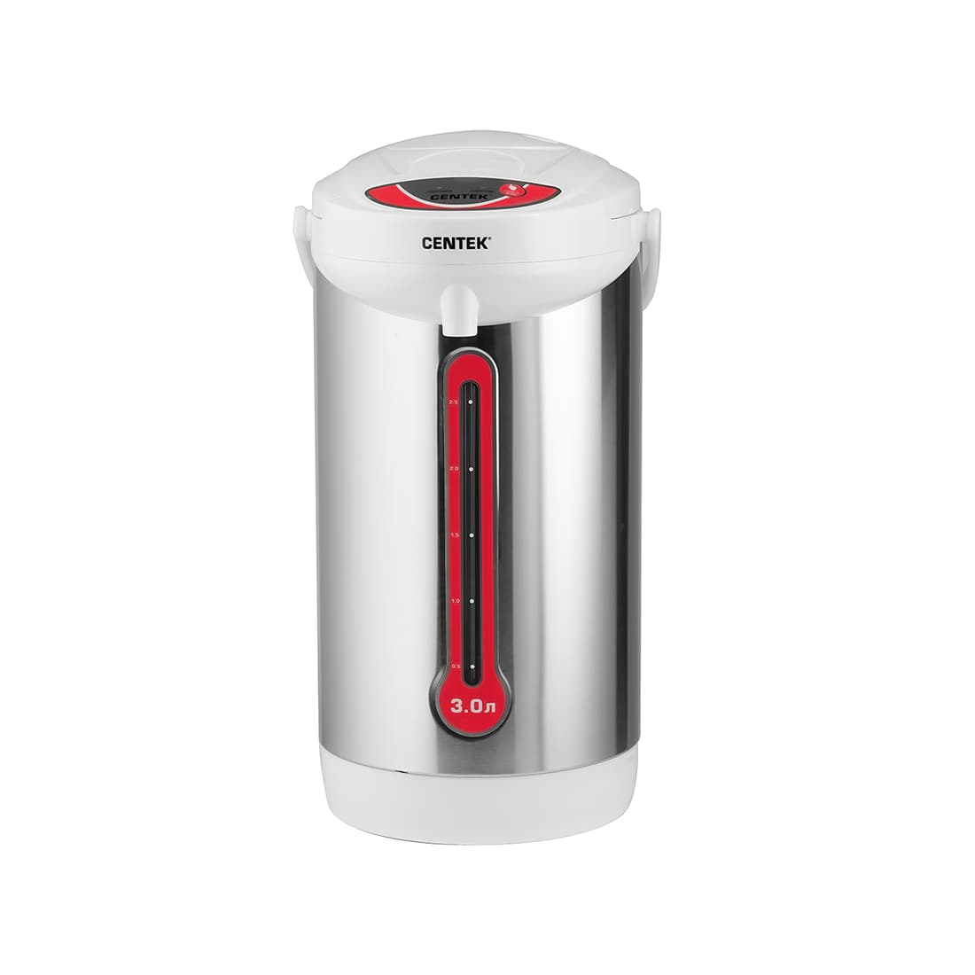 Термопот, Centek, CT-0080, 3л, 850W, 3 способа подачи воды, Корпус из нержавеющей стали, Белый