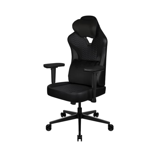 Игровое компьютерное кресло, ThunderX3, EAZE-Racer Black-V2, Тканное покрытие, (Ш)70*(Г)50*(В)129(139) см, Чёрный