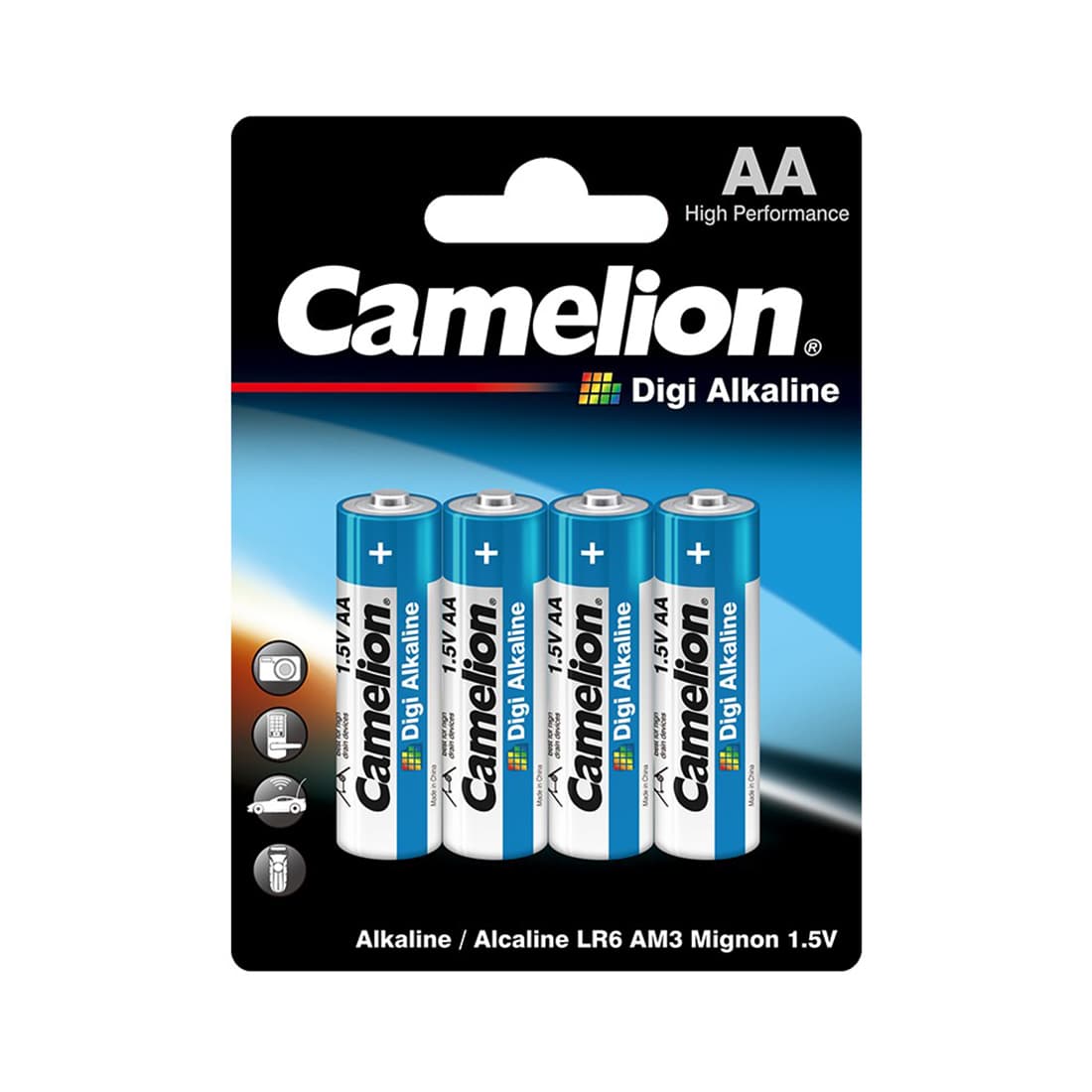 Батарейка, CAMELION, LR6-BP4DG, Digi Alkaline, AA, 1.5V, 2700mAh, 4 шт., в блистере