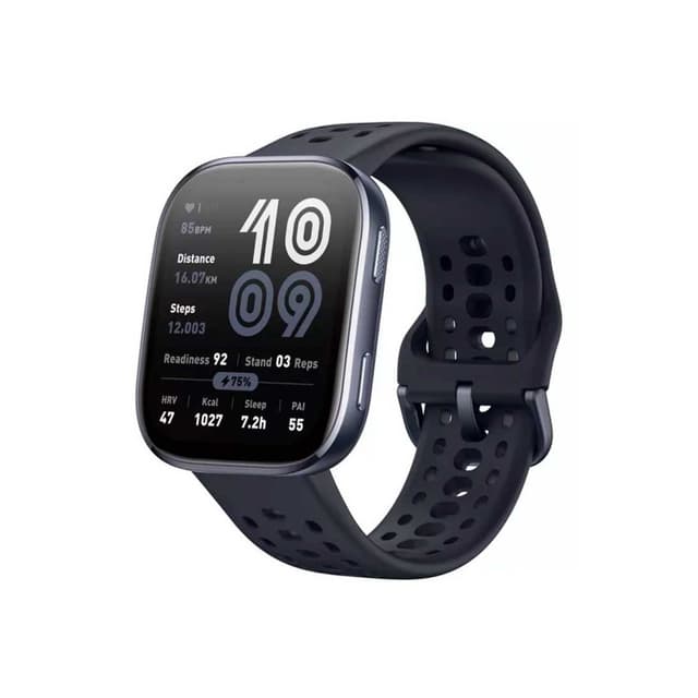 Смарт часы, Amazfit, Bip 6 A2435, Дисплей 1,97" AMOLED, Разрешение 390х450, Водонепроницаемые 5 ATM, GPS, GLONASS, Galileo, BDS, Батарея 340 мАч, Вес 28 гр, Черный