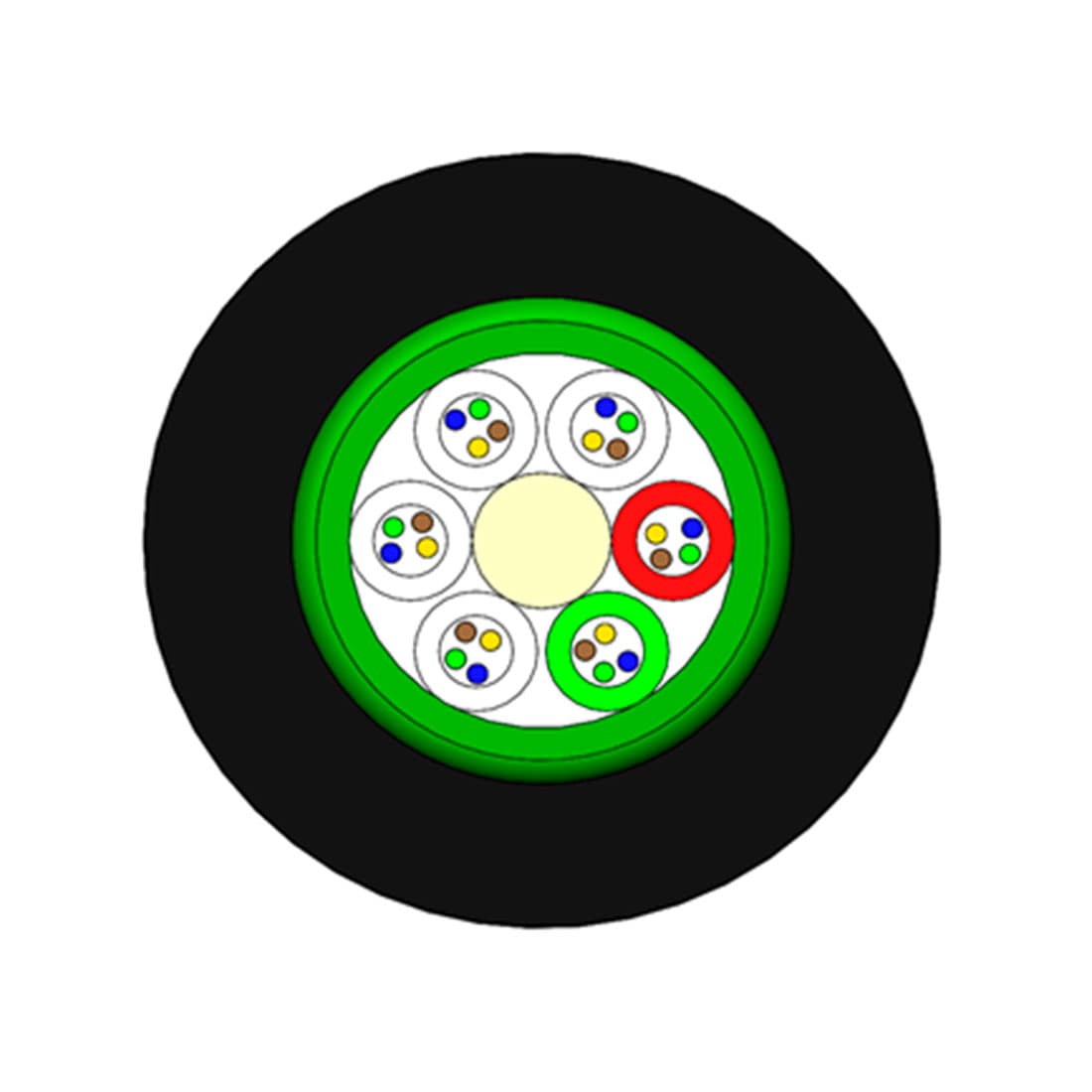 Кабель оптоволоконный, Белтелекабель, ОКСТМ-10-01-0,22-16-2,7 кН, в кабельную канализацию в модульной конструкции