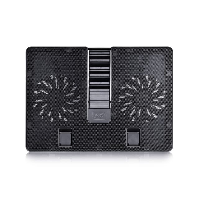 Охлаждающая подставка для ноутбука, Deepcool, U PAL DP-N214A5_UPAL, 15.6", Вентилятор 2*14см, 1000±10%RPM, Сквозной USB 2.0, 26,3дБл, Габариты 390х280х27,5мм, Чёрный
