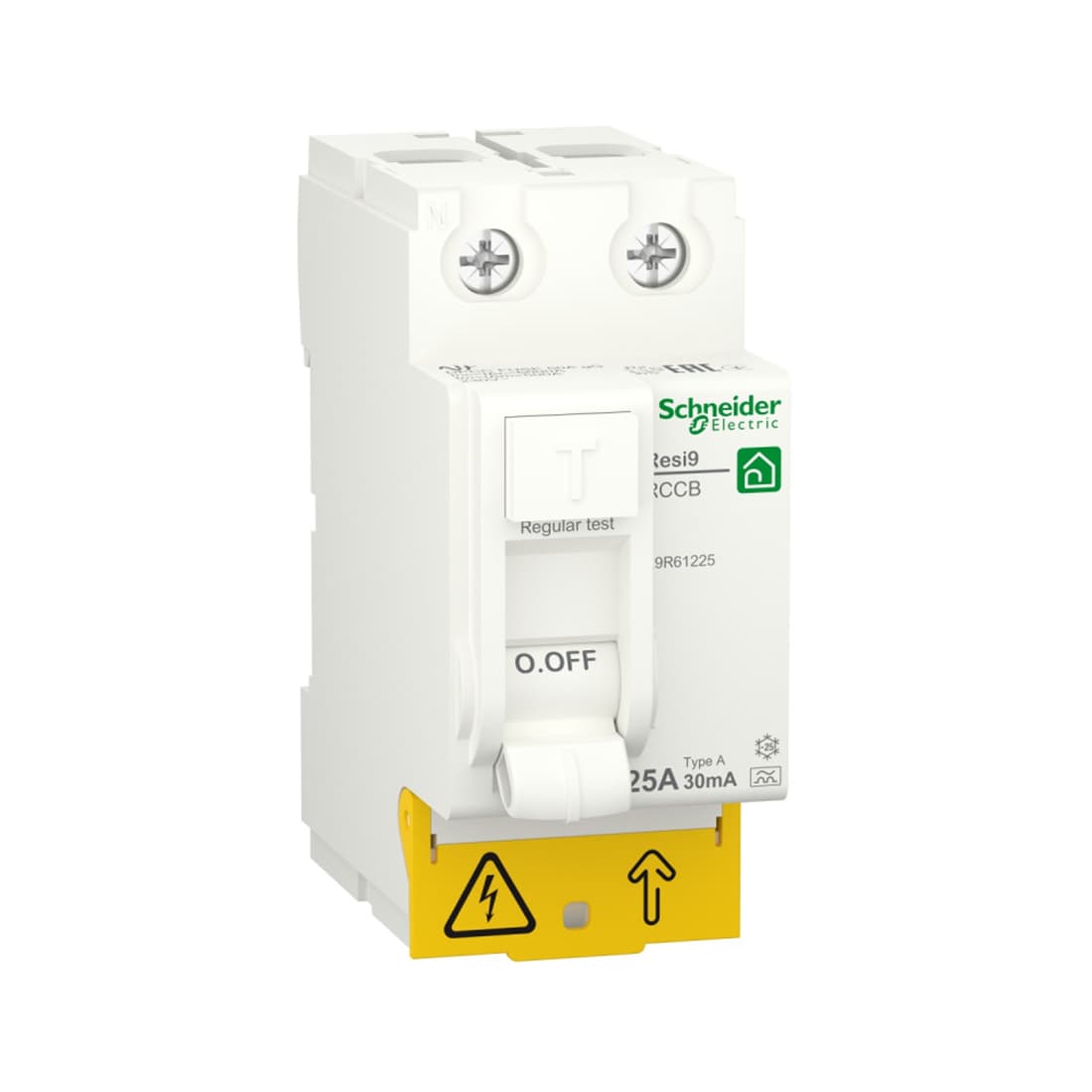 Выключатель дифференциального тока, SE, R9R61225, RESI9 2P 25А 30мА