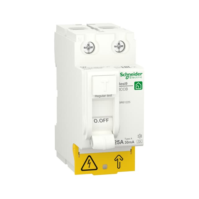 Выключатель дифференциального тока, SE, R9R61225, RESI9 2P 25А 30мА