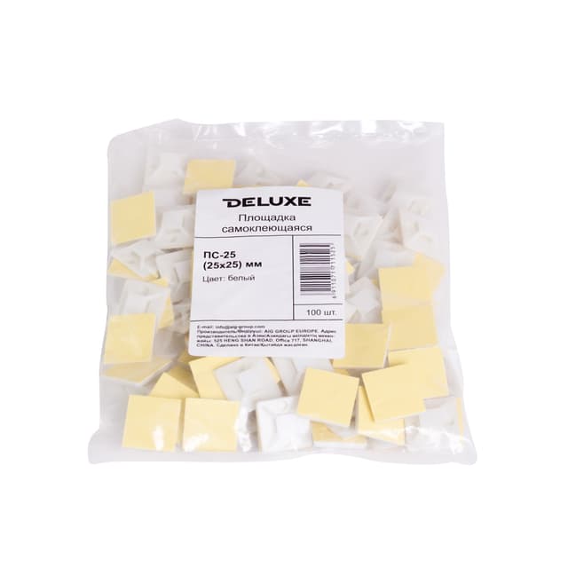 Площадка самоклеющаяся, Deluxe, ПС-20 (20х20) мм, (100 штук в упаковке)