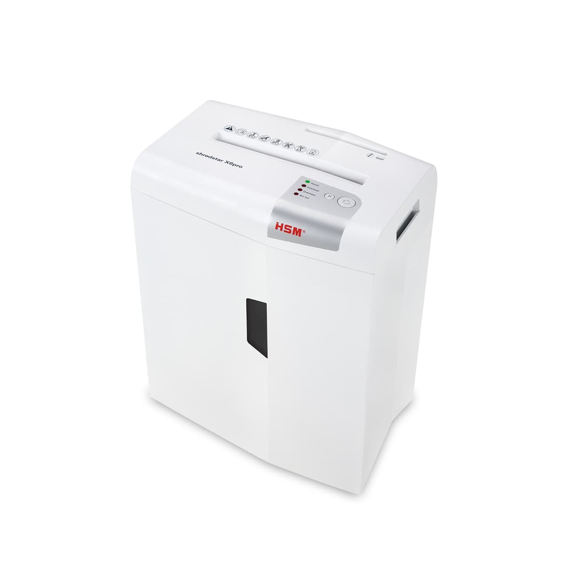 Шредер, HSM, Shredstar X6 pro (2x 15mm) 1046111, фрагмент 2x 15мм, P-5, режущая способность 6л, Ёмкость корзины 20л, Уничтожение CD/кредитные карты/Скрепы, белый