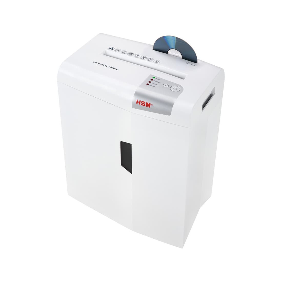 Шредер, HSM, Shredstar X6 pro (2x 15mm) 1046111, фрагмент 2x 15мм, P-5, режущая способность 6л, Ёмкость корзины 20л, Уничтожение CD/кредитные карты/Скрепы, белый