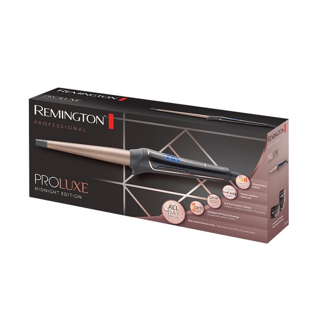 Плойка конусная, Remington, CI91W1B, 37W, Диаметр щипцов 13-25 мм, Количество температурных режимов 10, Диапазон температуры нагрева 120-210 °С, Материал покрытия керамика, Длина шнура 300см, Черный