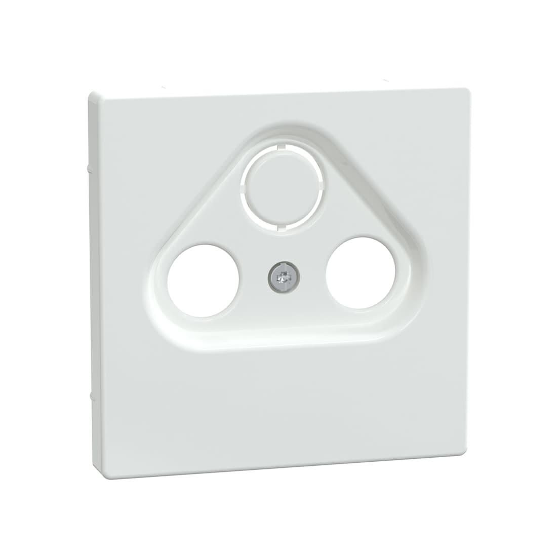 Центральная накладка, MERTEN, MTN4123-6035, D-Life TV розетки, 2/3 отверстий белый лотос