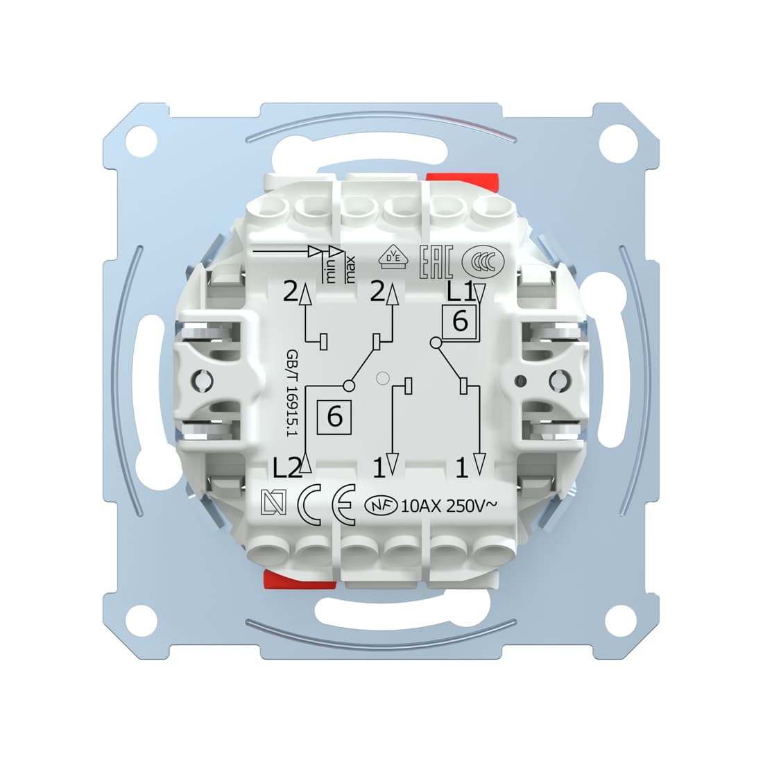 Переключатель мех-м, MERTEN, MTN3126-0000, D-Life 2 клавишный