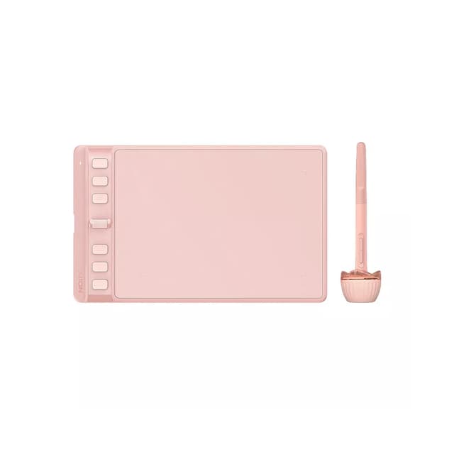 Графический планшет, Huion, H641P-P, Перо: PW110, Технология: Электромагнитный резонанс, Разрешение: 5080 LPI, Нажим: 8192 уровня, Наклон пера: -, Максимальная высота работы пера: 10 мм, Скорость отклика:260PPS, Точность: ±0.3mm, Экспресс клавиши: 6, розовый