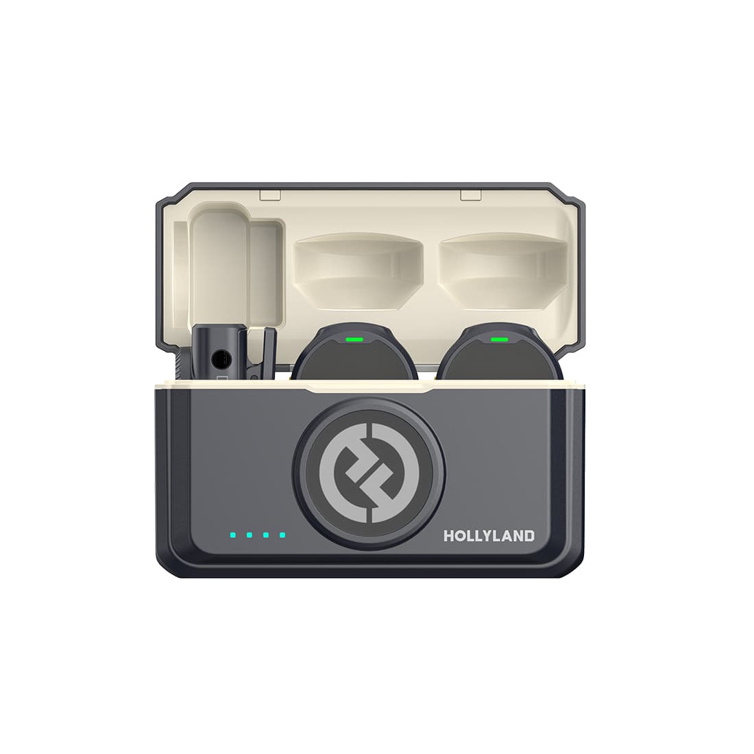 Петличный микрофон, Hollyland, Lark M2 Combo, Размер кнопки, 48 кГц/24 бит Hi-Fi звук, Подавление окружающего шума, Универсальная совместимость, Черный