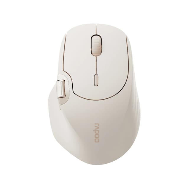 Компьютерная мышь, Rapoo, MT560, 4000dpi, Bluetooth 5.0, Беспроводной 2.4 ГГц, Эффективная дистанция 10 м., Литиевая батарея, Бежевый