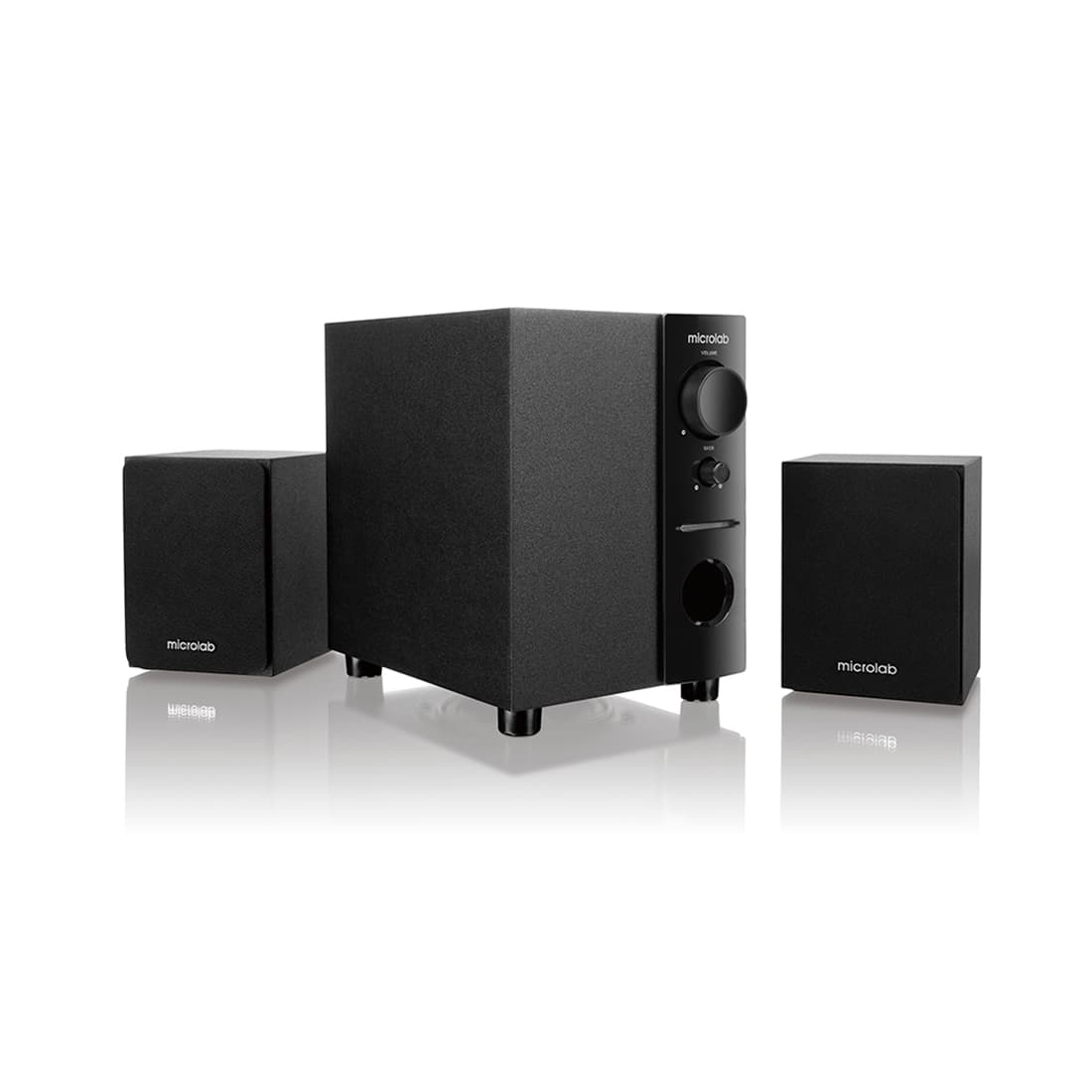 Акустическая система, Microlab, M-109, 2.1, 10Вт (2,5Вт*2+5Вт), Выход RCA sokets, Вход 3,5 MiniJack, Чёрный