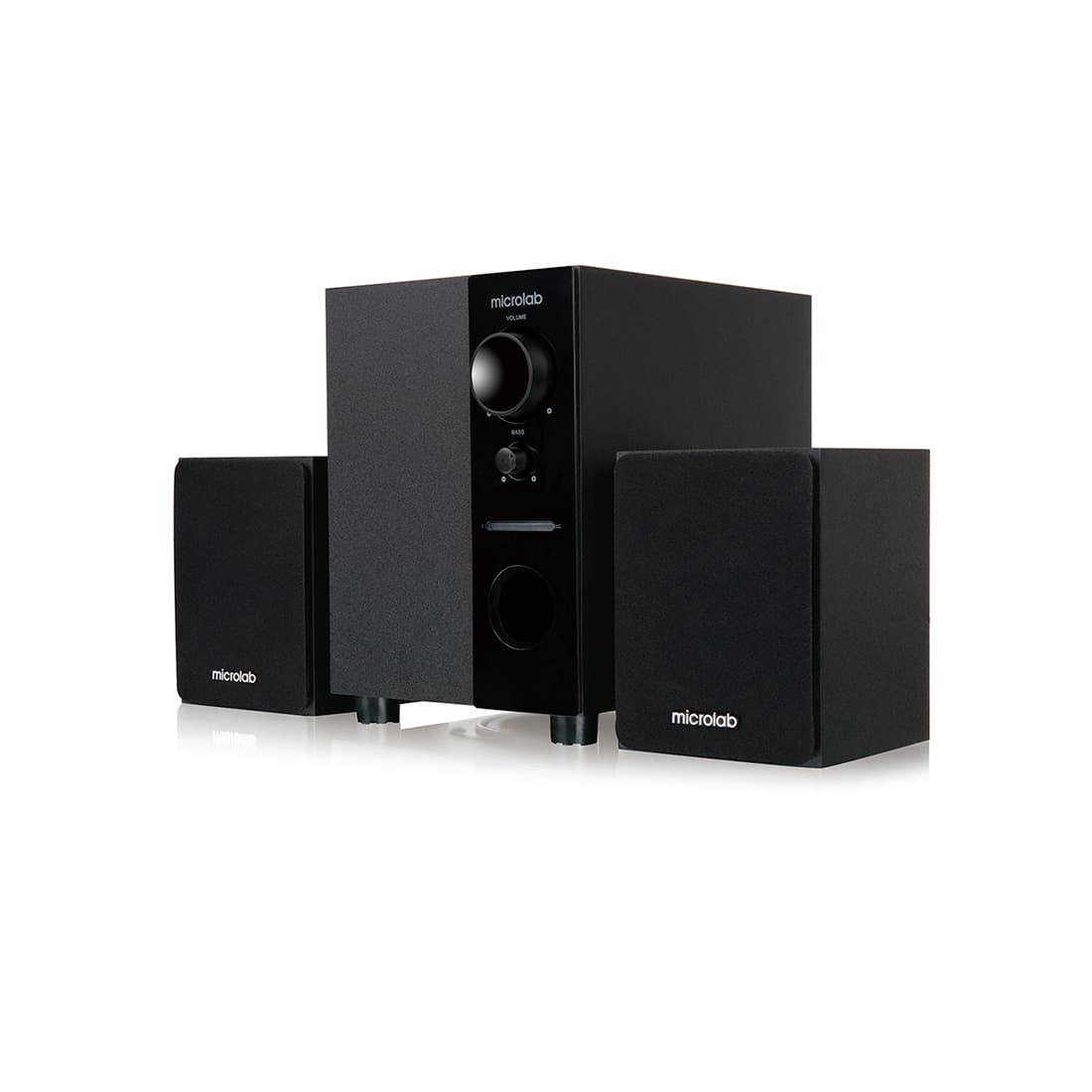 Акустическая система, Microlab, M-109, 2.1, 10Вт (2,5Вт*2+5Вт), Выход RCA sokets, Вход 3,5 MiniJack, Чёрный