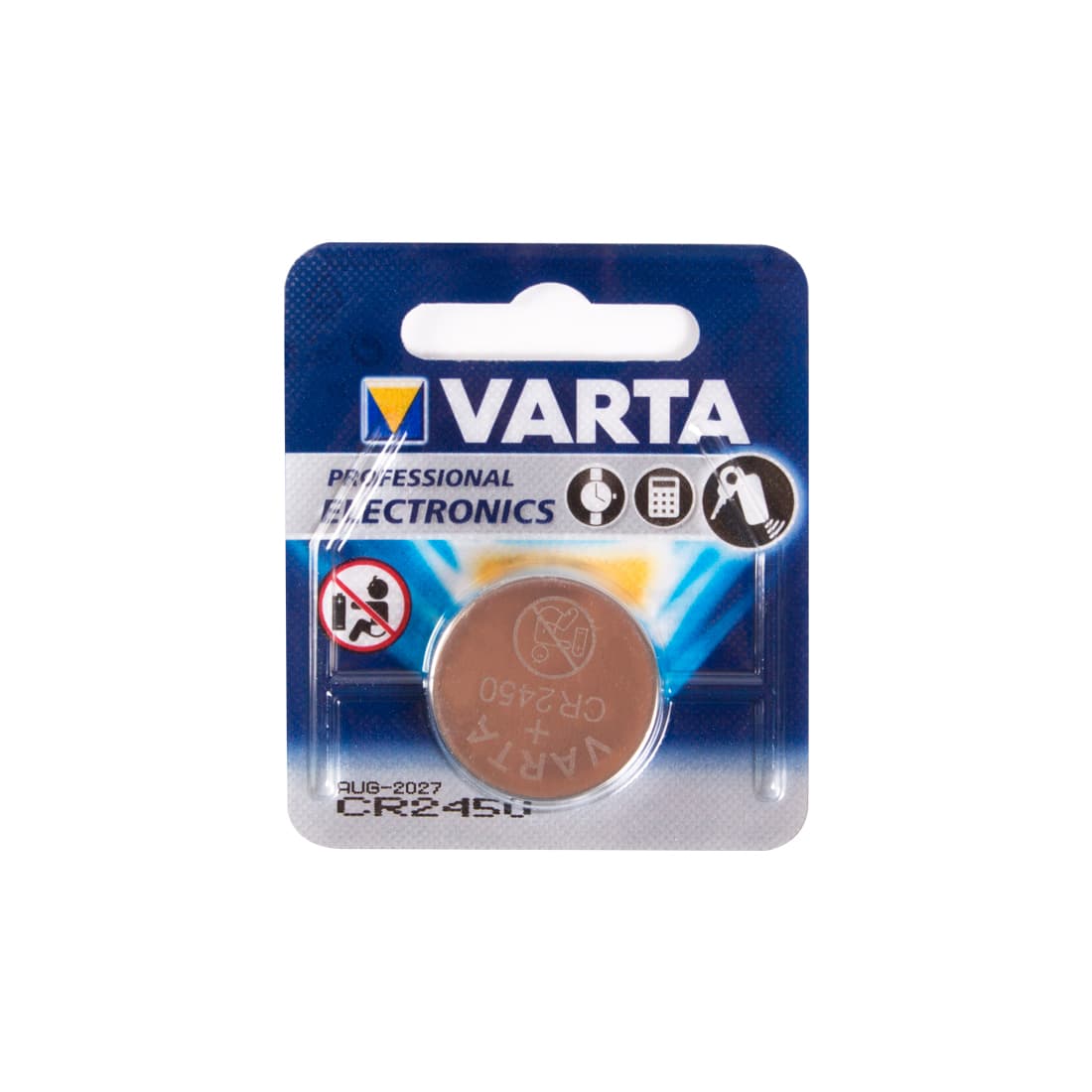 Батарейка, VARTA, CR2450, 3V, 560 мАч, Professional Electronics, 1 шт. блистер