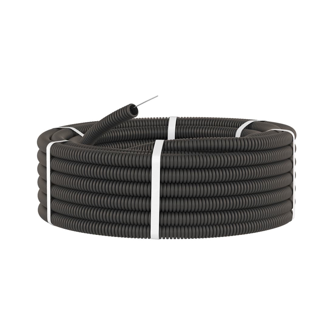 Труба ПНД гибкая гофр., DKC, 71720, д.20мм, лёгкая с протяжкой, 100м, цвет чёрный