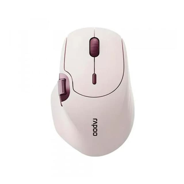Компьютерная мышь, Rapoo, MT560, 4000dpi, Bluetooth 5.0, Беспроводной 2.4 ГГц, Эффективная дистанция 10 м., Литиевая батарея, Бело фиолетовый