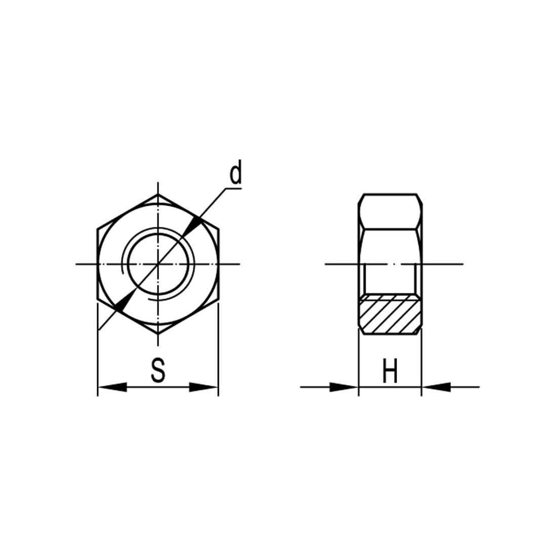 Гайка шестигранная М8, DKC, CM110800