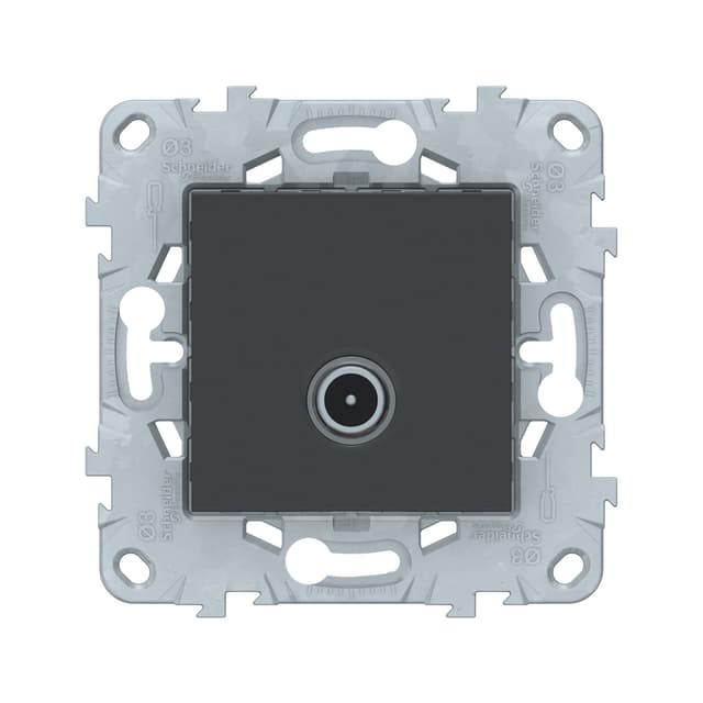 Розетка TV, SE, NU546254, Unica New одиночная антрацит