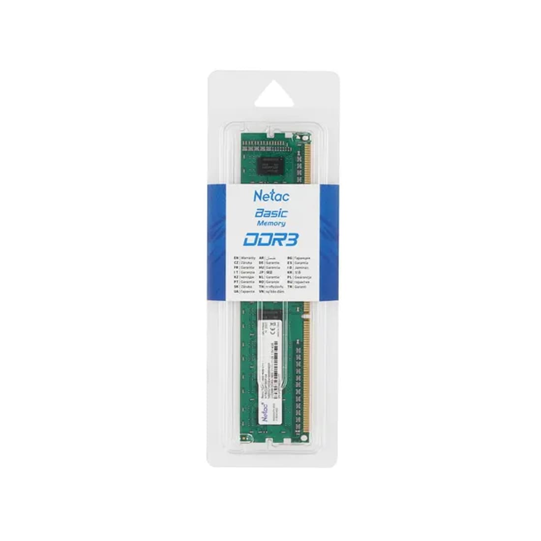 Модуль памяти, Netac, NTBSD3P16SP-04, DDR3, 4GB, DIMM <PC3-12800/1600MHz>