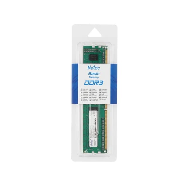 Модуль памяти, Netac, NTBSD3P16SP-04, DDR3, 4GB, DIMM <PC3-12800/1600MHz>