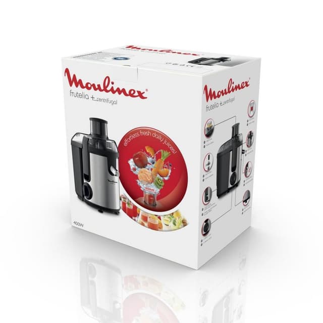 Соковыжималка центробежная, Moulinex, JU420D10, Мощность 400 Вт, 2 скорости + режим Pulse, Объем сборника мякоти 0,95л