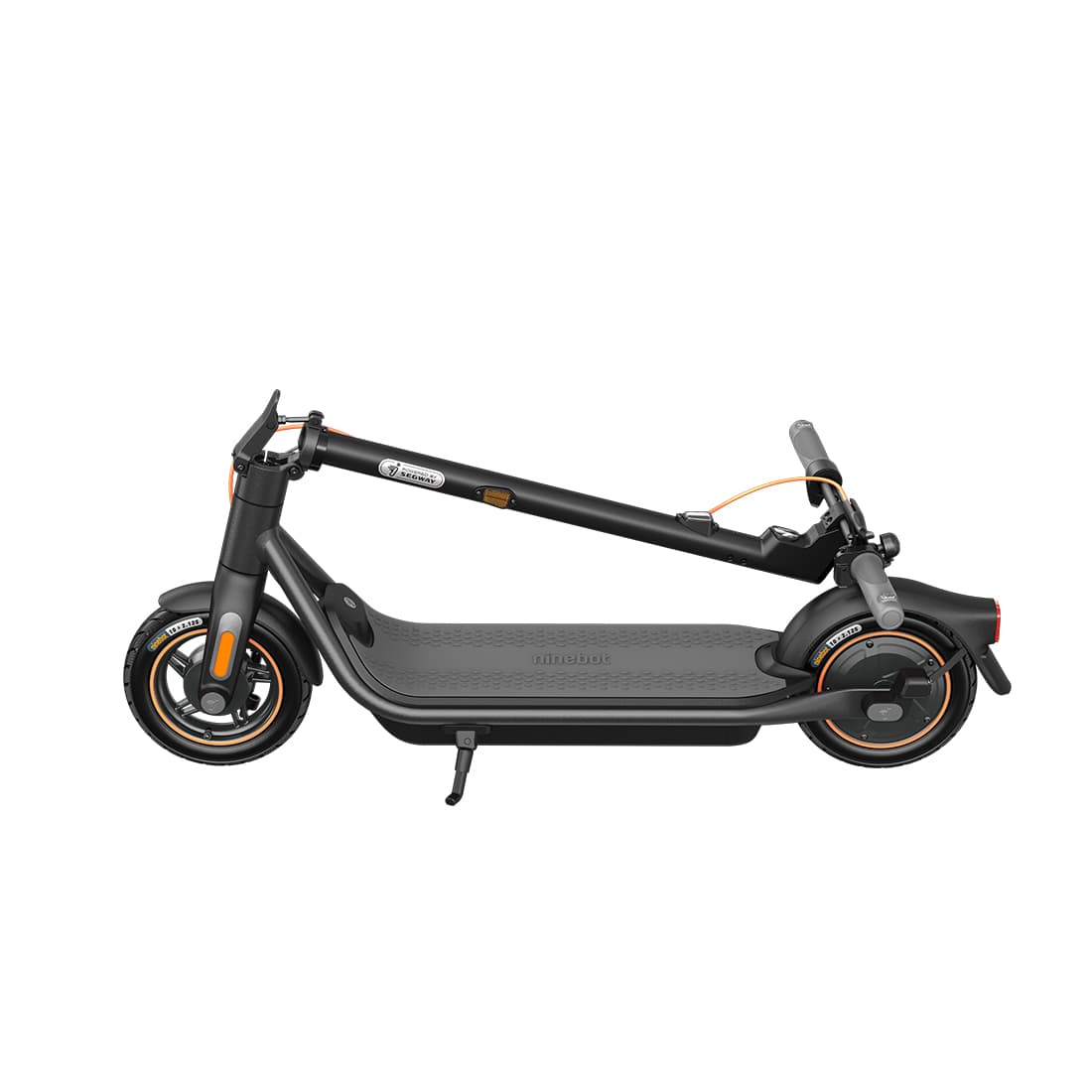 Электросамокат, Ninebot, KickScooter F65U, Складной дизайн, Запас хода до 65 км, Максимальная скорость 30 км/ч, Мощность двигателя 400 Вт, Преодоление макс. уклона 20%, Размер шин 10 дюймов, Влагозащита IPX5, Серый