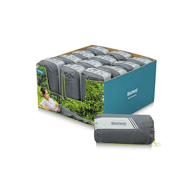 Спальный мешок Pavillo Hiberhide 10 220 х 75 см, BESTWAY, 68102, Полиэстер 170T, Форма - мумия, Температура комфорта 6-10°С, Наполнитель 170 г/м2 холофайбер, Вес - 0.8кг., Зелёный/серый в ассортименте, Сумка для переноски