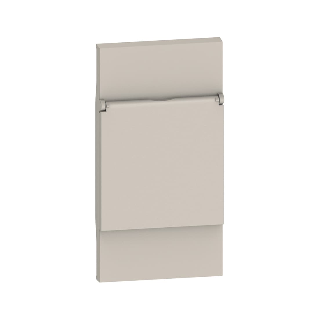 Лицевая панель, Bticino, KМ04Р, Living Now с крышкой для розеток 2К+З нем. стандарта 2 модуля песочный